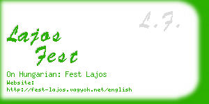 lajos fest business card